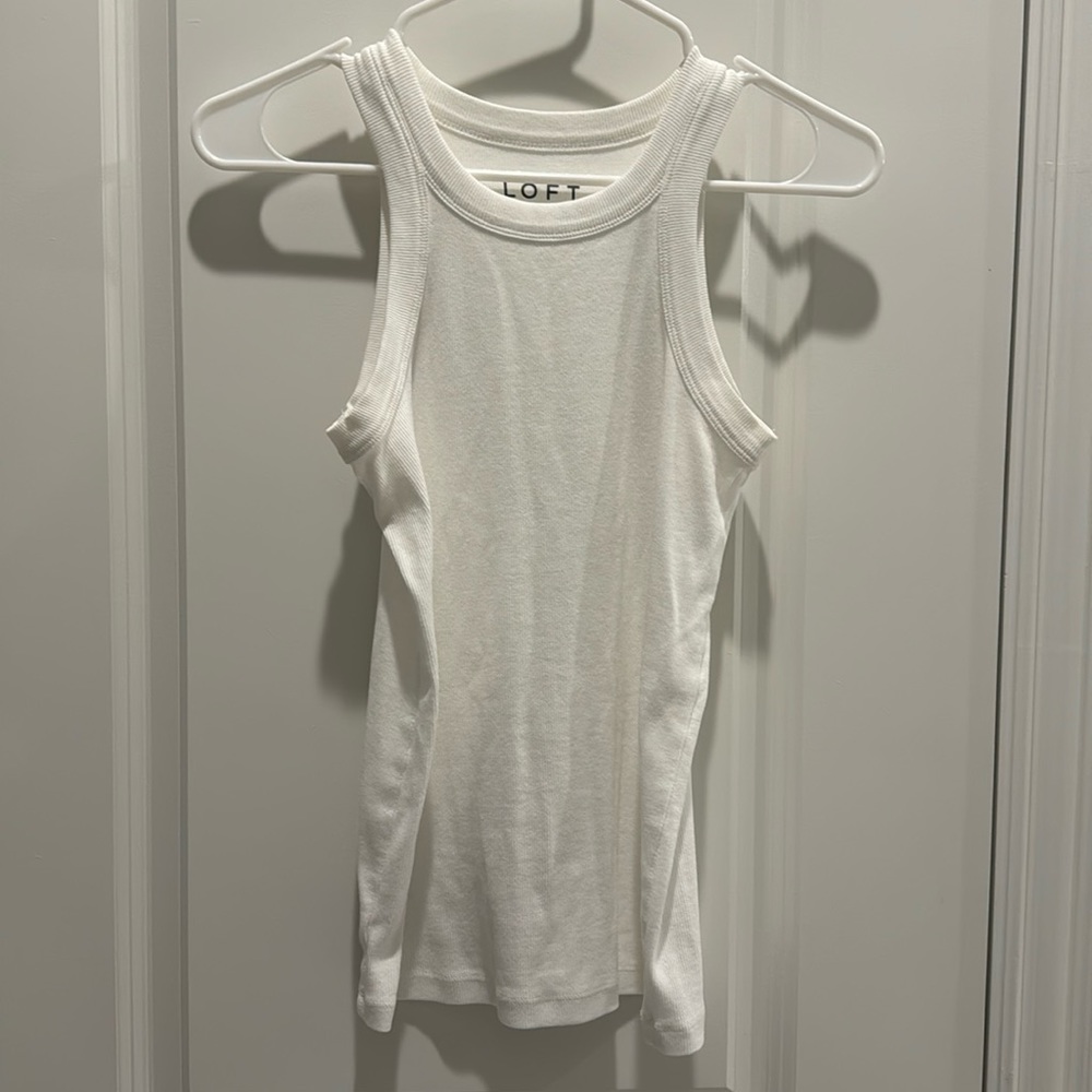 Ribbed, fitted tank from LOFT